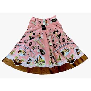 Tommy Bahama Full‎ Skirt Holiday Isle Of The Tropics. Size 8 Vintage NEW NWT